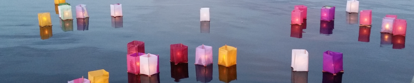 Lanterns on lake